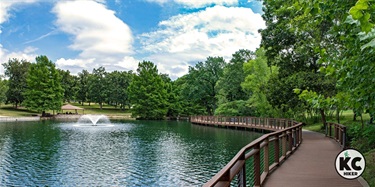 The pond at Antioch Park in Merriam, KS